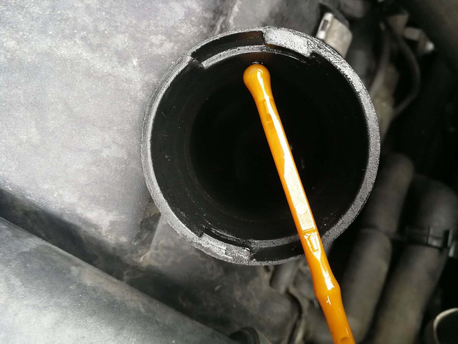 Olej po proplachu motoru